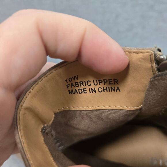 Torrid Taupe Block Heel Ankle Booties Size 10W - Picture 8 of 10